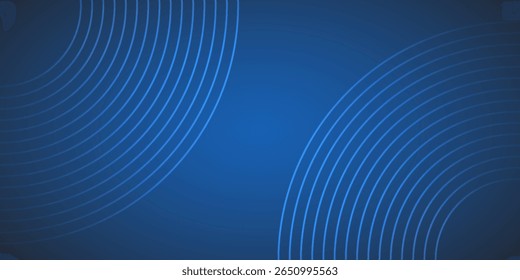 Design de onda radial digital em azul escuro com padrões circulares suaves.