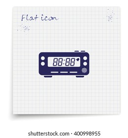 Digital radio clock.