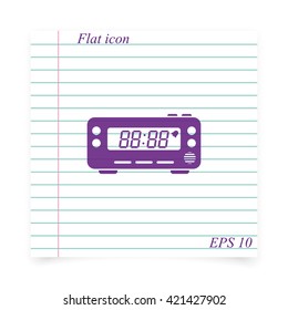 Digital radio clock.
