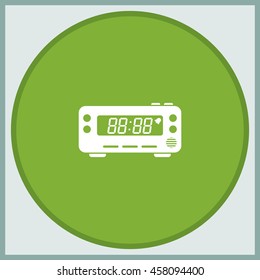 Digital radio clock.