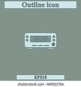 Digital radio clock.