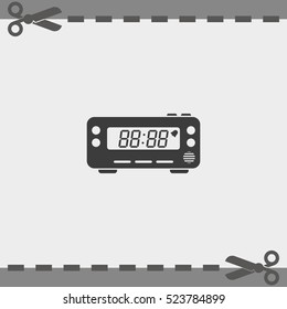 Digital radio clock.
