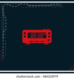 Digital radio clock.