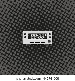 Digital radio clock.