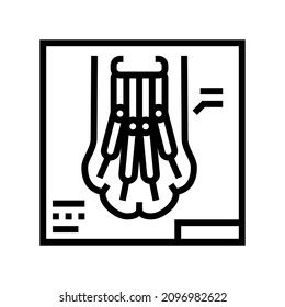 digitale Radiologie-Linie Symbol Vektor. digitales Radiologie-Zeichen. isoliertes Kontursymbol