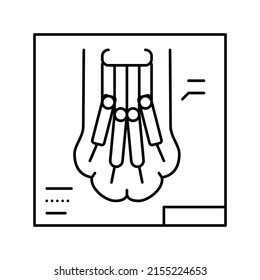 Digital Radiology Line Icon Vector. Digital Radiology Sign. Isolated Contour Symbol Black Illustration