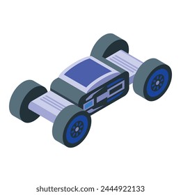 Digital rc car icon isometric vector. Remote control. Web media