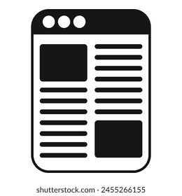 Digital reading icon simple vector. Web online page. Media learn public