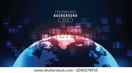 digital realistic earth global technology background