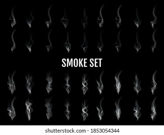 Digital realistic smoke vector illustration