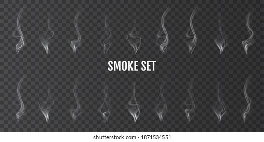 Digital realistic smoke vector illustration