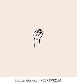 Digital Rebel fist, Fist male hand, proletarian protest symbol icon flat vector design.