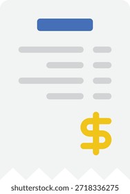 Un Comprobante digital con un signo de dólar, adecuado para contenido financiero, bancario y de transacciones.