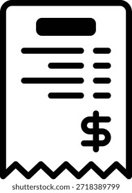 Un Comprobante digital con un signo de dólar, adecuado para contenido financiero, bancario y de transacciones.