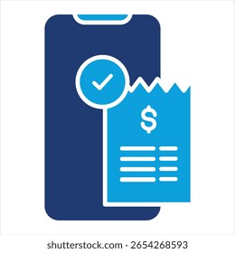 Digitaler Empfang flach blau Symbol Vektorgrafik