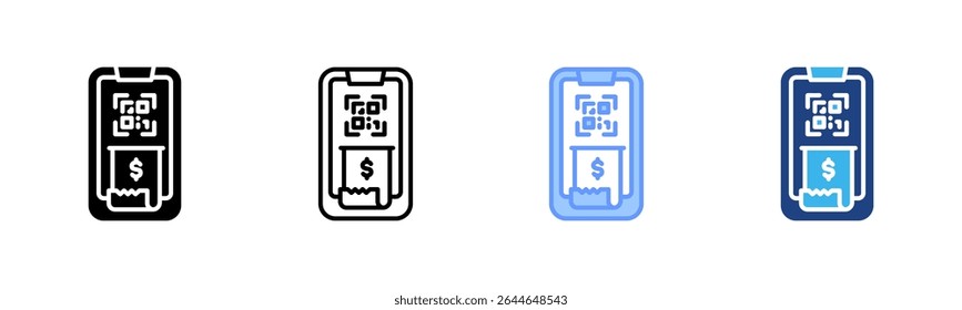 Digital Receipt icon sheet multiple style collection