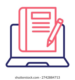 Цветная Векторная Иллюстрация Стиля Линии Значка Цифровой Записи