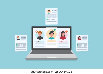 Digital Recruitment and Candidate Screening Process with Resumes and Profiles