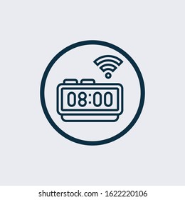 digital rectangular clock icon isolated on white background from watches collection. digital rectangular clock icon trendy and modern digital rectangular clock symbol for logo, web, app,