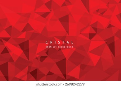 Digital Red Geometric Pattern for Corporate Design