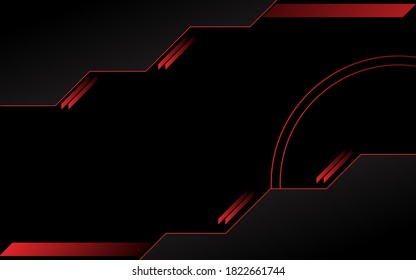 digital red line and red shape element decoration for corporate background