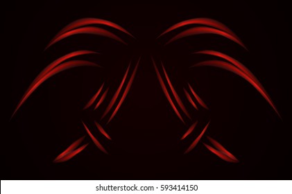 Digital red lines. Color form technology  illustration. Modern glowing shape design. Vector illustration.