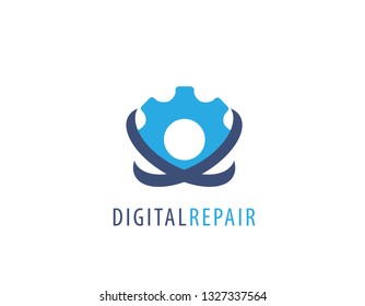  Digital repair logo template