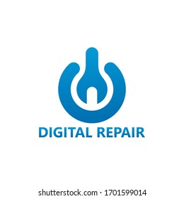 Design für digitale Reparatur-Logo-Vorlage