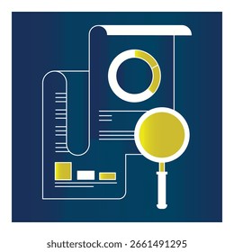 Digital Report Dashboard Vector Marketing Icon
