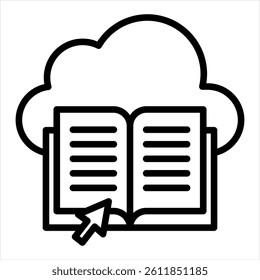 Digital Resources Line Icon Vector Illustration