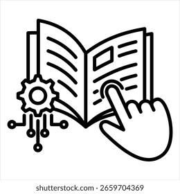 Digital Resources Outline Icon Vector Illustration