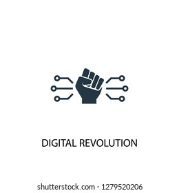 digital revolution icon. Simple element illustration. digital revolution concept symbol design. Can be used for web and mobile.
