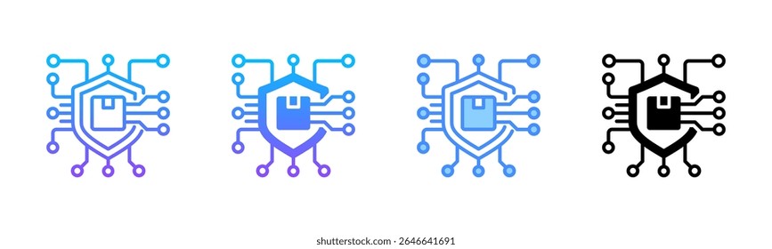 Digital Right Management Multi Style Icon Set