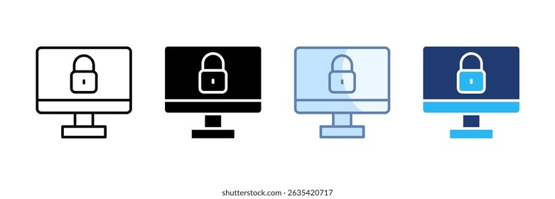 Conjunto de ícones de direitos digitais Conjunto de vários estilos