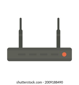 Digital router icon. Flat illustration of digital router vector icon isolated on white background
