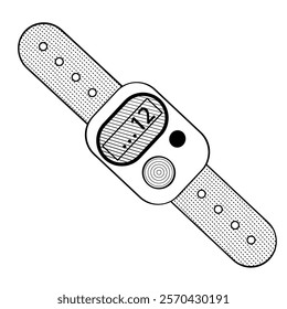 Digital row counter for knitting  on white background