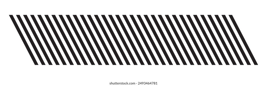 Digital rows of slanted black lines on transparent background. Vector illustration.