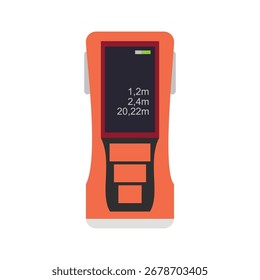 Digital ruler on a screen for measurement. Graphic design and geometry tool with a scale in centimeters or inches. Symbol of length and distance measure. Flat vector illustration.
