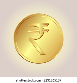 Diseño digital de monedas en rupias. Moneda CBDC, moneda digital de rupias indias INR ilustración vectorial de moneda. 