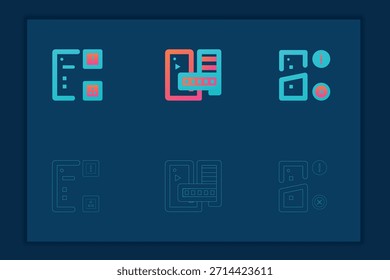 Iconos de error de seguridad y Estado del sistema de interfaz de usuario SaaS digital
