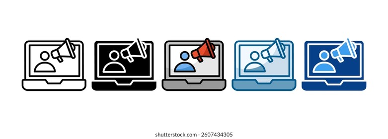 Digital Sales Assistant Icon Set Multiple Style Collection