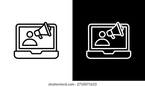 Design do Conjunto de Ícones Brancos do Assistente de Vendas Digital