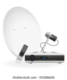 digital satellite receiver vector illustration isolated on white background