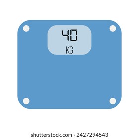 Digital scale 40 kg. Scale vector design for weighing isolated on light background