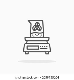 Digital Scale icon. Editable Stroke and pixel perfect. Outline style. Vector illustration. Enjoy this icon for your project.