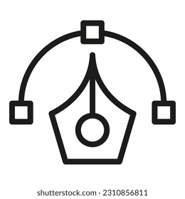 Digital scale icon outline vector. Edit tool. Data document