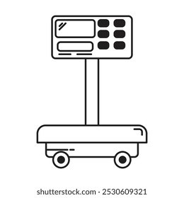 Digital scale icon vector on white background
