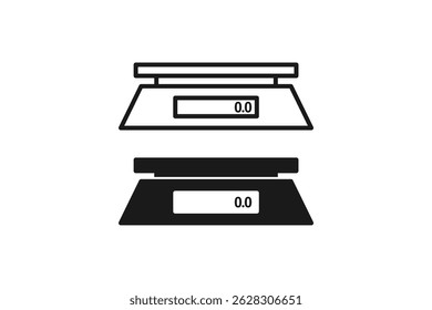 Línea de escala digital y diseño plano