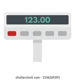 Digital scales icon. Flat illustration of digital scales vector icon for web design
