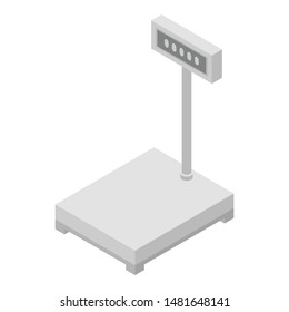 Digital scales icon. Isometric of digital scales vector icon for web design isolated on white background